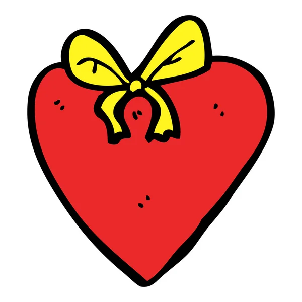 Heart with ribbon — Stock Vector