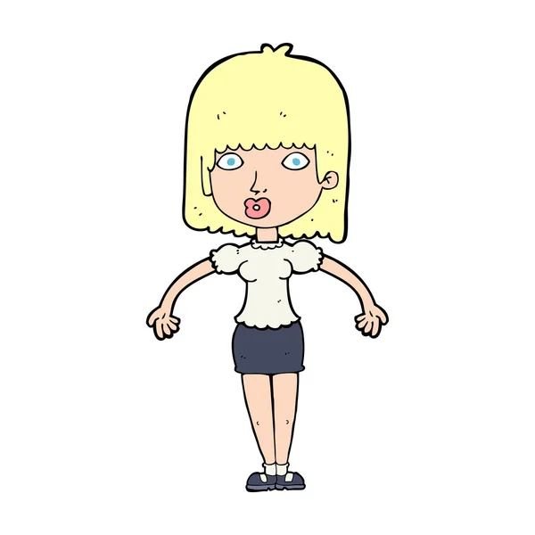 Cartoon blonde — Stockvector