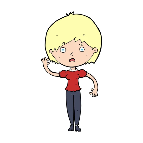 Dessin animé blonde — Image vectorielle