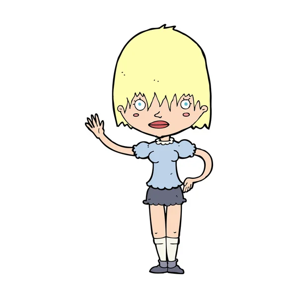 Cartoon blonde — Stockvector