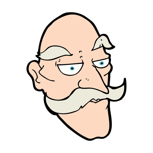 Karikatur Mann Kopf — Stockvektor