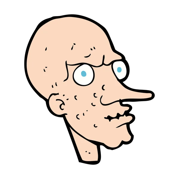 Karikatura člověka hlava — Stockový vektor