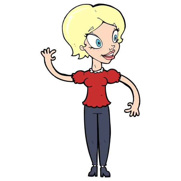 Cartoon vrouw — Stockvector