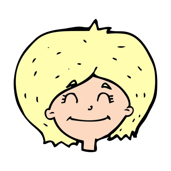 Dessin animé tête féminine — Image vectorielle
