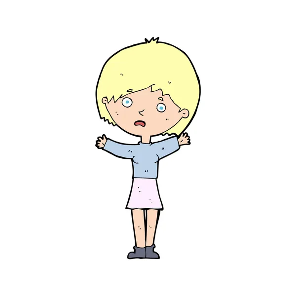 Cartoon vrouw — Stockvector