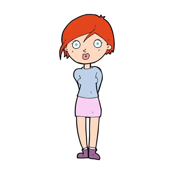 Cartoon vrouw — Stockvector