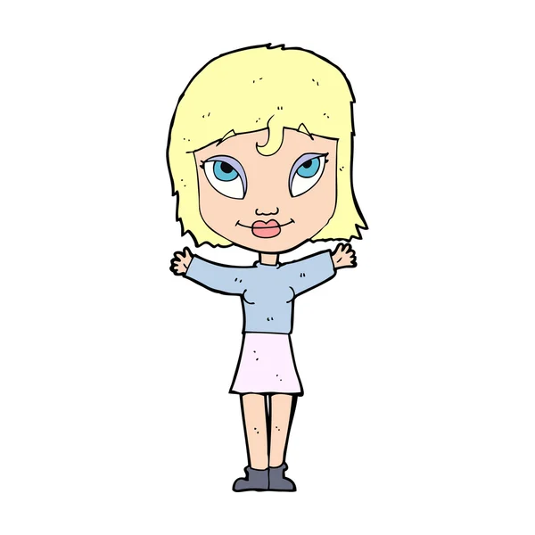 Cartoon vrouw — Stockvector