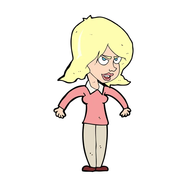 Mujer de dibujos animados — Vector de stock