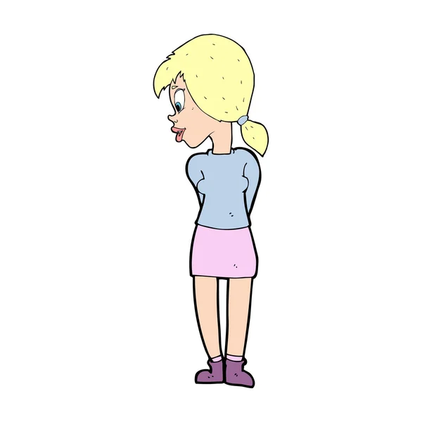 Mujer de dibujos animados — Vector de stock