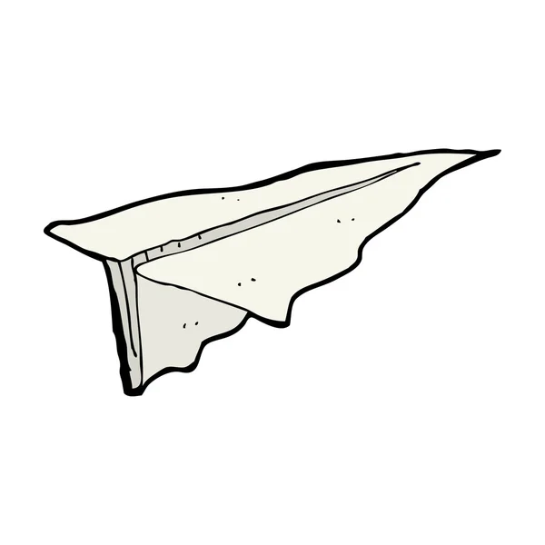 Avión de papel de dibujos animados — Vector de stock
