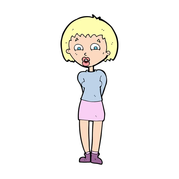 Cartoon vrouw — Stockvector