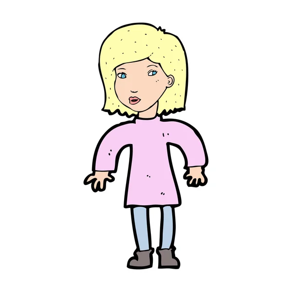 Cartoon vrouw — Stockvector