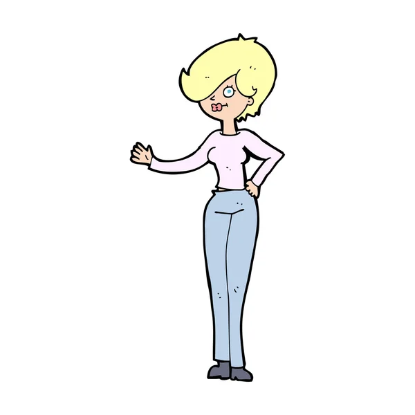 Cartoon vrouw — Stockvector