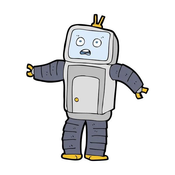 Robot de dibujos animados — Archivo Imágenes Vectoriales