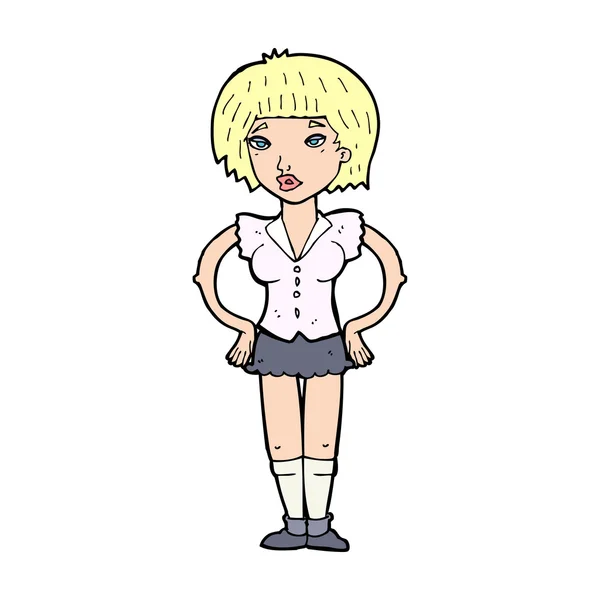 Cartoon vrouw — Stockvector