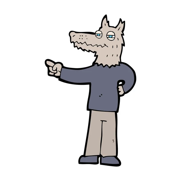 Hombre lobo de dibujos animados — Vector de stock