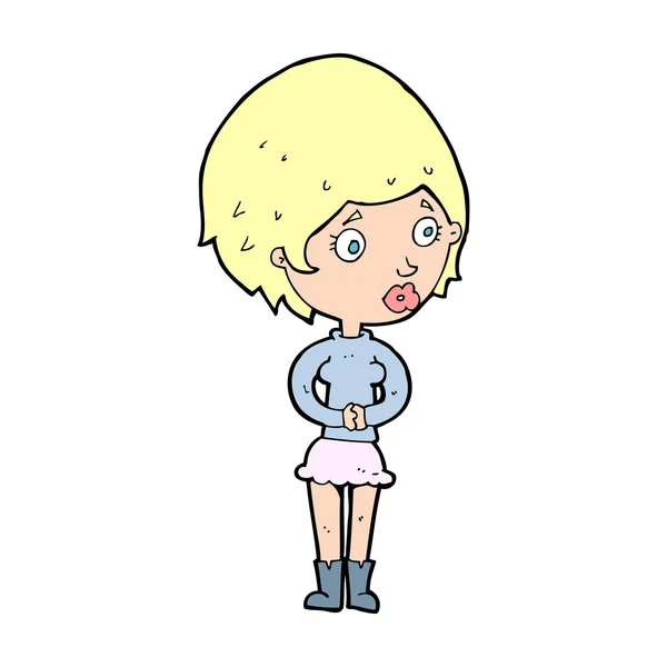 Cartoon vrouw — Stockvector