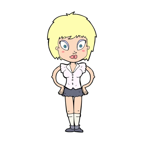 Cartoon vrouw — Stockvector