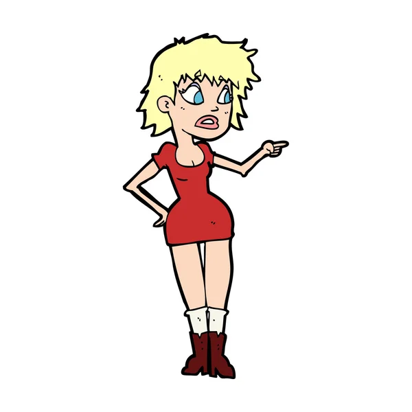 Cartoon vrouw — Stockvector