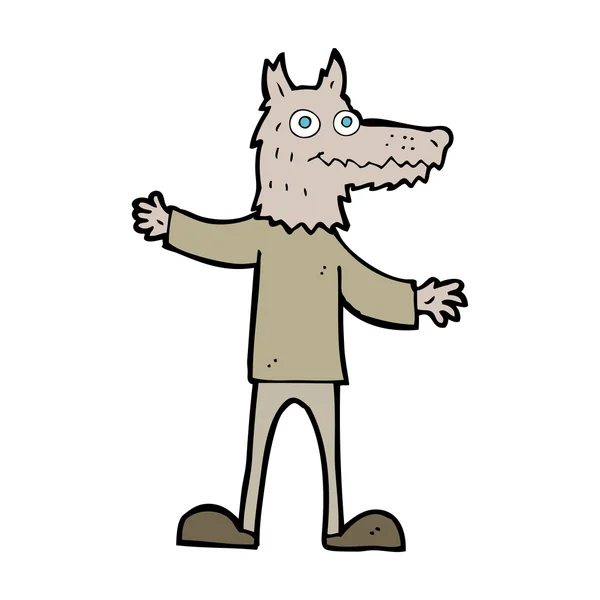 Hombre lobo de dibujos animados — Vector de stock