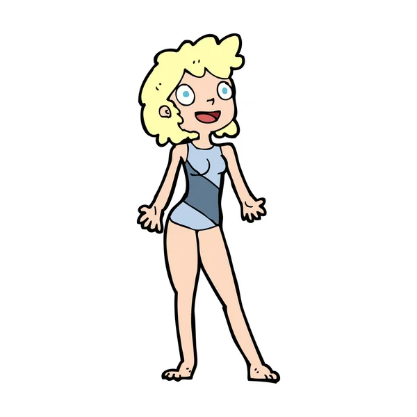 Cartoon vrouw — Stockvector