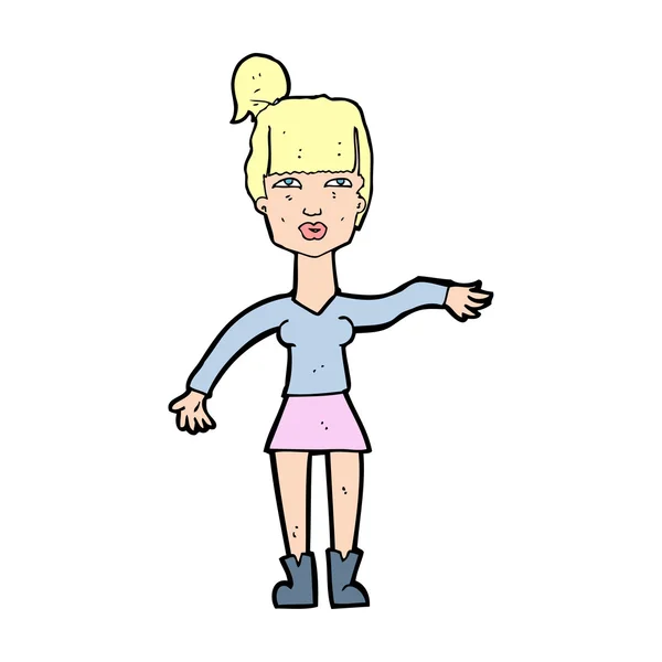 Cartoon vrouw — Stockvector