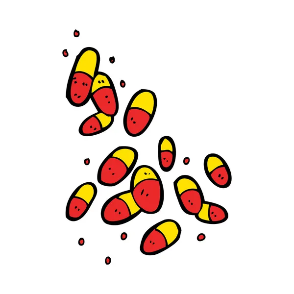 卡通药丸 — 图库矢量图片