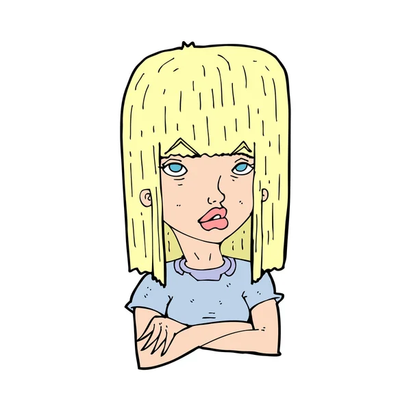 Cartoon vrouw — Stockvector