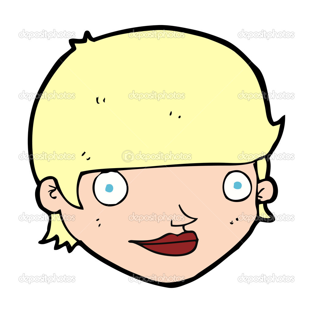 Cabeza de mujer de dibujos animados Vector de stock #36208099 de ...