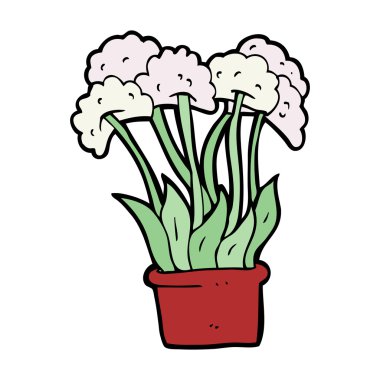 Karikatür çiçekleri.