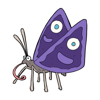 komik karikatür kelebek