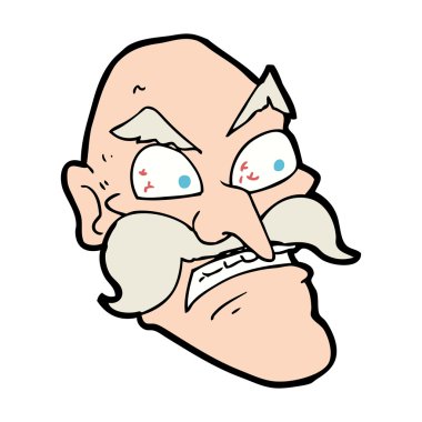 kızgın adam kafa cartoon