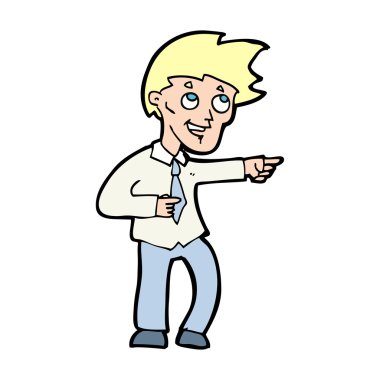 karikatür gülen adam