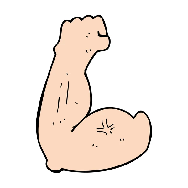 Flexing bíceps desenhos animados — Vetor de Stock