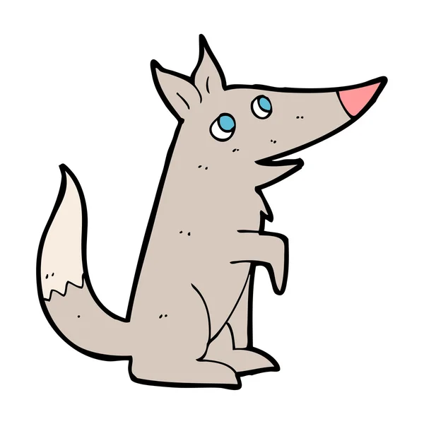 Cachorro lobo de dibujos animados — Archivo Imágenes Vectoriales