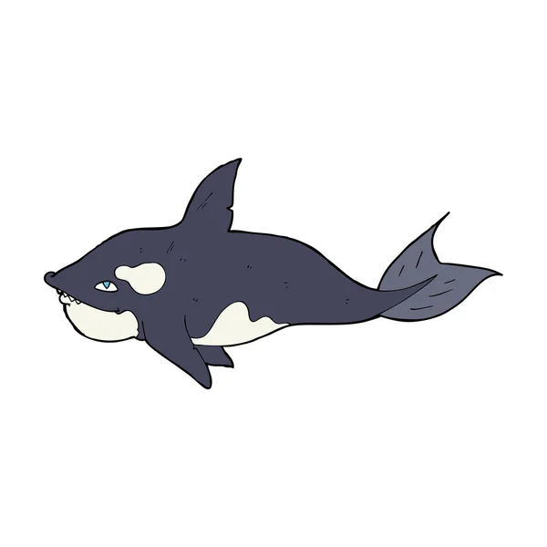 만화 범 고래 — 스톡 벡터