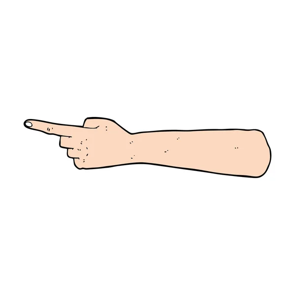 Zeigende Hand Cartoon — Stockvektor