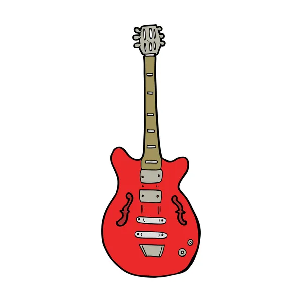 Cartoon electric guitar — Stock Vector