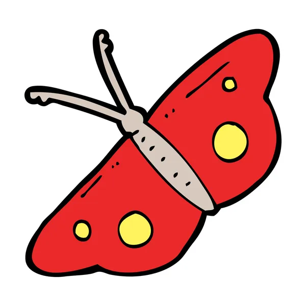 Signatura mariposa de dibujos animados — Vector de stock