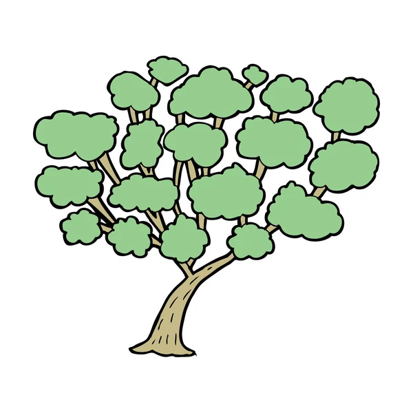 Árbol de dibujos animados — Vector de stock