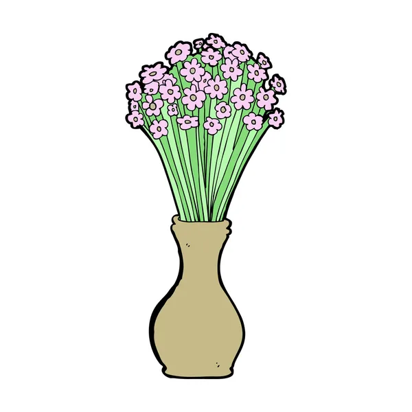 Çiçekli vazo — Stok Vektör