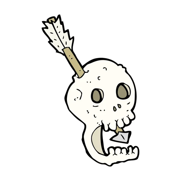 Cráneo con flecha — Archivo Imágenes Vectoriales