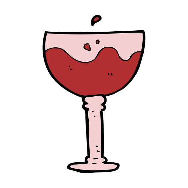 Glas mit Wein — Stockvektor