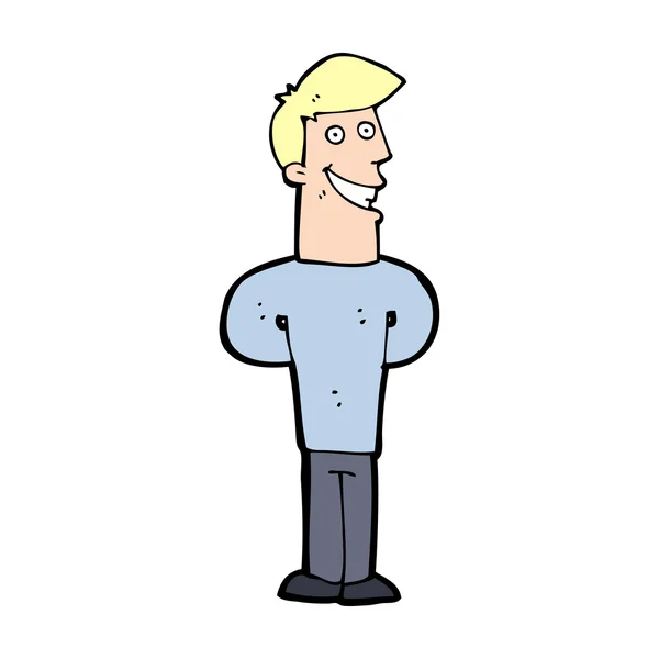 Cartoon knappe man — Stockvector