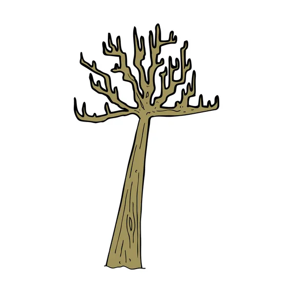 Dibujos animados árbol desnudo — Vector de stock