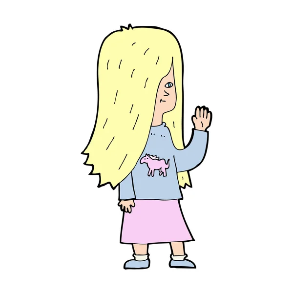 Cartoon kleines Mädchen — Stockvektor