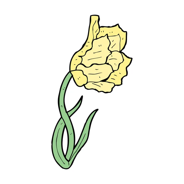 Rajzfilm sárga virág — Stock Vector