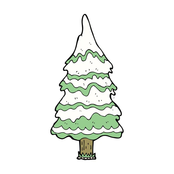 漫画クリスマスツリー — ストックベクタ
