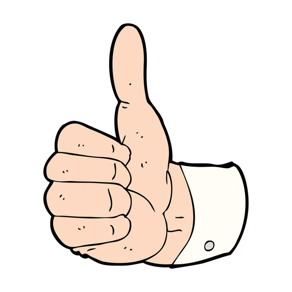 Cartoon thumbs up — Stock Vector