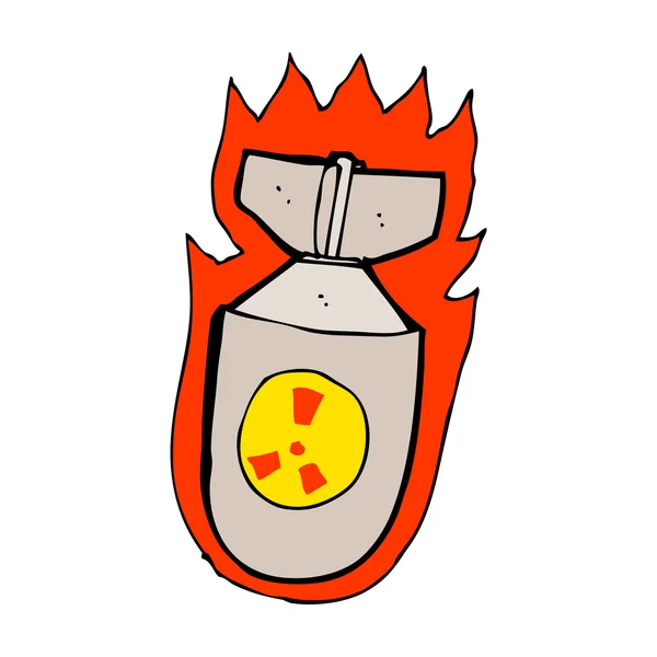 Caricature bombe radioactive — Image vectorielle